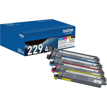 Brother Standard-Yield Toner 4 Pack (C/M/Y/BK) with Printer eBook & Essentials