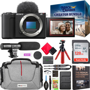 Sony ZV-E10 II Mirrorless APS-C Camera Body Black + Creator Accessories Kit Bundle