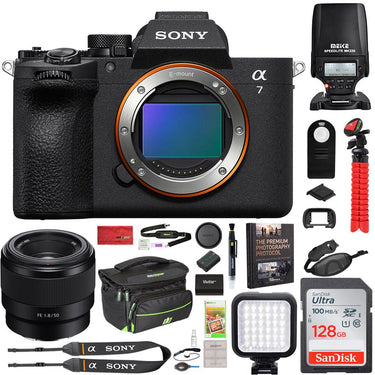 Sony a7 V Full-frame Mirrorless Camera w/ FE 50mm F1.8 Lens + Accessories Bundle