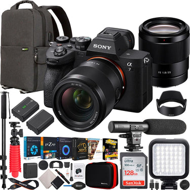 Sony a7 IV Full Frame Mirrorless Camera + FE 35mm F1.8 Lens Kit SEL35F18F Bundle