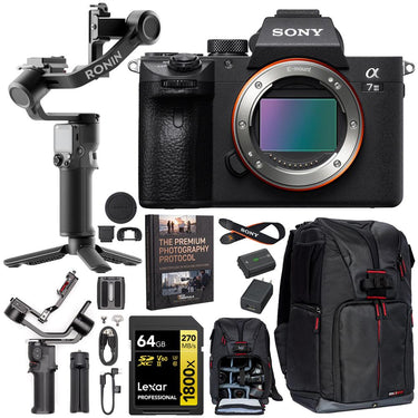 Sony a7 III Mirrorless Full Frame Camera Body Kit + DJI RS 3 Mini Gimbal Bundle