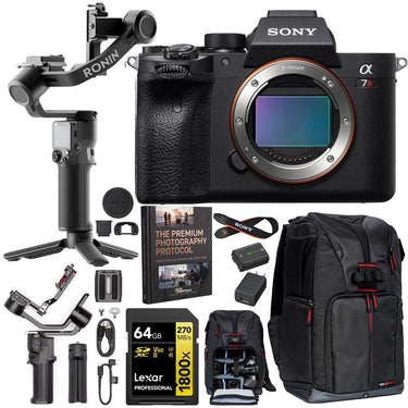 Sony a7R IV Mirrorless Full Frame Camera Body Kit + DJI RS 3 Mini Gimbal Bundle