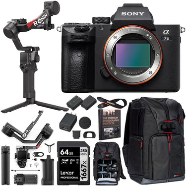 Sony a7 III Mirrorless Full Frame Camera Body Kit + DJI RS 4 Gimbal Stabilizer Bundle