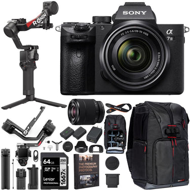 Sony a7 III Mirrorless Full Frame Camera + 28-70mm Lens + DJI RS 4 Gimbal Stabilizer