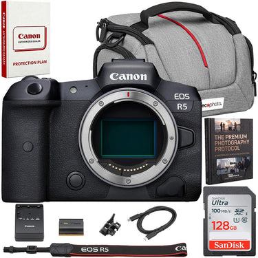 Canon EOS R5 Full Frame Mirrorless Camera Body with 45MP + Accessories Bundle