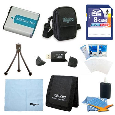Special 8GB Card and NP-BG1 Value Battery Kit for Sony DSC-HX30V, HX20V, H90, HX1