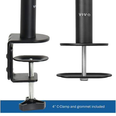 VIVO Dual LCD LED Monitor Desk Stand Fully Adjustable for 2 27" Screens - STAND-V002