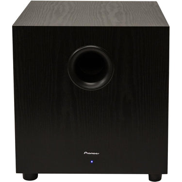 Pioneer 400W Powered Subwoofer Black with Banana Plugs & Cables Bundle