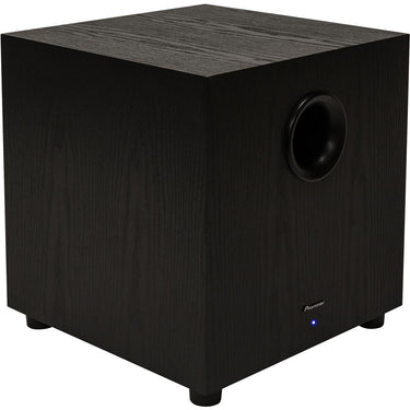Pioneer 400W Powered Subwoofer Black with Banana Plugs & Cables Bundle