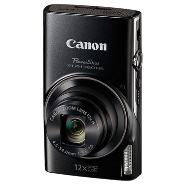 Canon PowerShot ELPH 360 HS Digital Camera with 12x Optical Zoom + Wi-Fi - Black