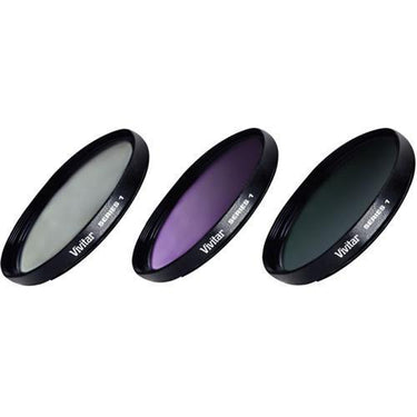 Vivitar 43mm UV, Polarizer & FLD Deluxe Filter kit (set of 3 + carrying case) FK-43