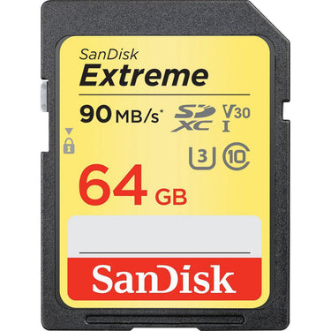 Sandisk 64GB Extreme SDXC Memory UHS-I Card 2-Pack Bundle