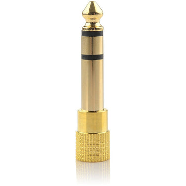 Deco Essentials 5-Pack, Gold Plated 6.3mm 1/4 inch to 3.5 mm Male to Female Stereo Adapter
