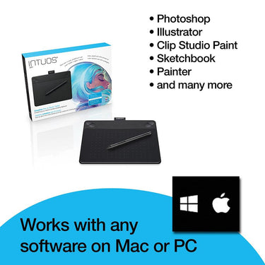 Wacom Intuos Art Pen and Touch Tablet - Small Black (OPEN BOX)