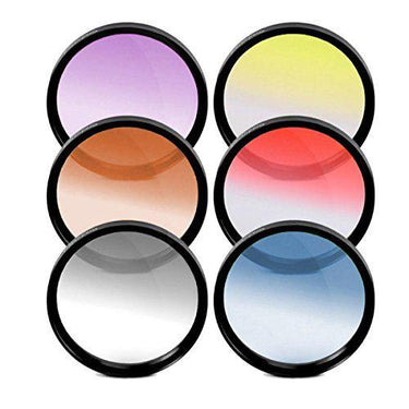 Deco Gear 72mm Graduated Color Multicoated 6 Piece Filter Set with Fold Up Pouch