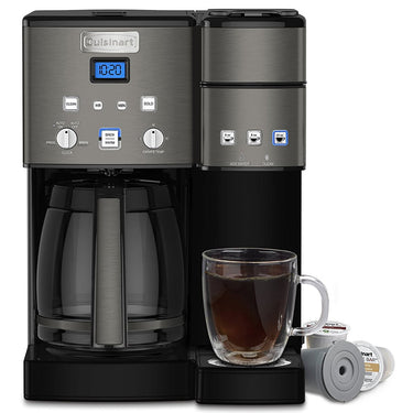 Cuisinart 12 Cup Coffeemaker and Single Serve Brewer w/ 3 Year Warranty - Black (SS-15BKS)