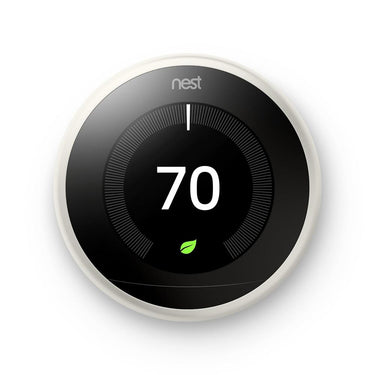 Google Nest Learning Thermostat 3rd Generation (White) w/ 2 Pack Wi-Fi Smart Plug