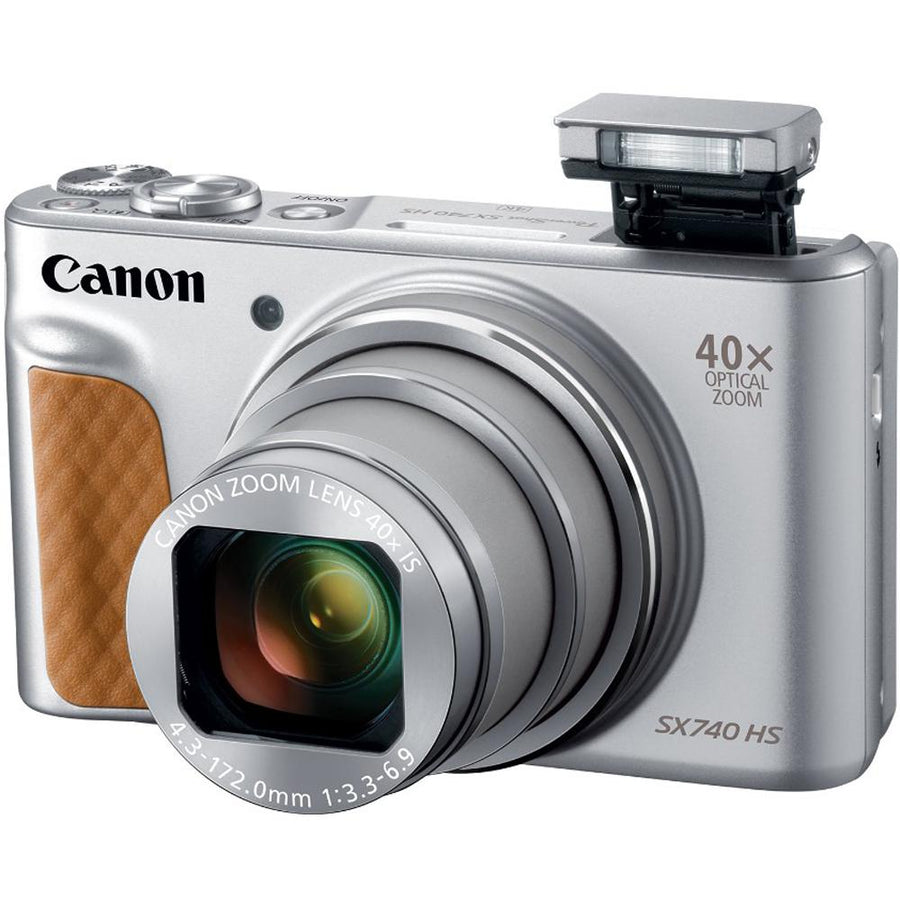 Canon PowerShot SX740 HS 20.3MP 40x Optical Zoom with 4K Video Recording (Silver)