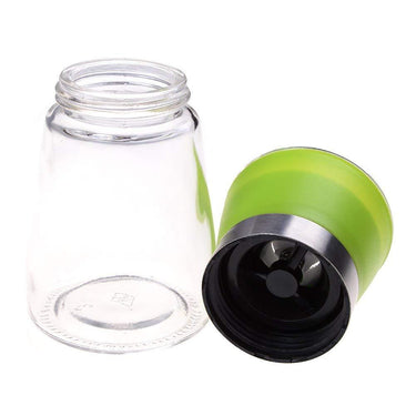Deco Essentials Salt Mill, Spice Mill and Pepper Grinder, Stainless Steel with Glass Bottle