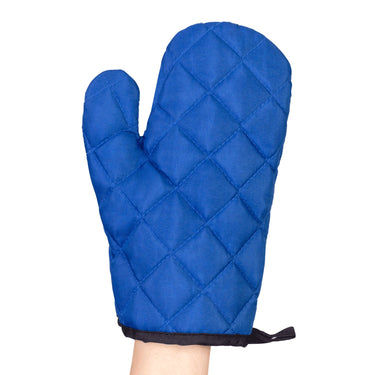 Deco Gear 5 Piece BBQ Tool Set with Custom Blue Apron, Spatula, Tongs, Fork and Oven Mitt