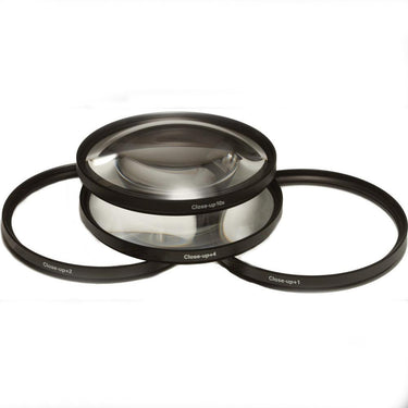 Deco Photo 77mm 4pc HD Macro Close-Up Lens Filter Set +1 +2 +4 +10 with Protective Wallet