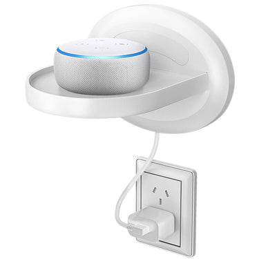 Deco Gear Wall Mount Shelf Stand for Google Home, Smart Speaker, IP Cam and More (White)
