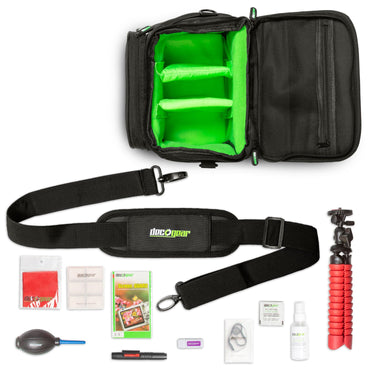 Deco Essentials Total Accessory Set for Canon T7 & T6 Camera 2x Battery + Case + Remote Bundle