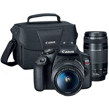 Canon EOS Rebel T7 DSLR Camera w/ EF(18-55 & 75-300)mm Zoom Kit +32GB Deluxe Bundle