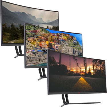 Deco Gear 35" Curved Ultrawide LED Gaming Monitor Full HD Display 21:9 2560x1080 - 3-Pack