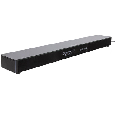 Deco Gear Home Theater Surround Sound 31" Soundbar Wireless + Large Top Media Shelf Bundle