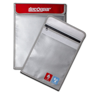 Deco Gear Dual-Layer Silicone Fireproof Water Resist. Safe Storage Bag - Medium 11.5" x 9"