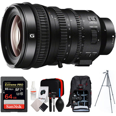 Sony E PZ 18-110mm APS-C / Super 35mm F4 G OSS E-mount Lens + 64GB Card Bundle