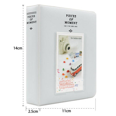 Deco Essentials 2" x 3" White 64 Page Photo Album - Fuji Instax Mini 70, 7s, 8, 90, 50, and 25s