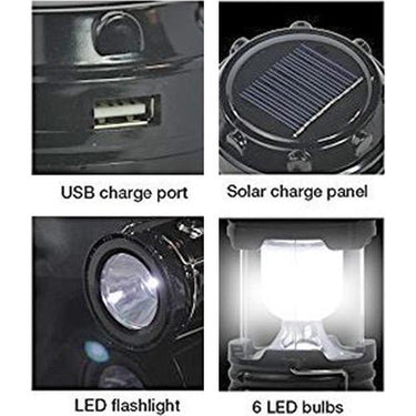 Technical Pro Camping Lantern - Rechargeable LED Lantern and Solar Power Bank