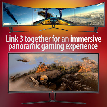 Deco Gear 35" Curved Ultrawide LED Gaming WQHD Monitor - 3440x1440 21:9 100Hz (3-Pack)