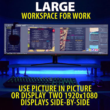 Deco Gear 49"Curved Ultrawide 3840x1080, 32:9 144Hz FreeSync 4ms Gaming Monitor (Open Box)