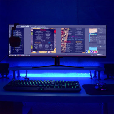 Deco Gear 43"Curved Ultrawide LED 3840x1200 32:10 120Hz FreeSync 4ms Gaming Monitor 3-Pack