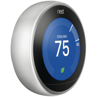 Google Nest 3rd Generation Learning Thermostat (Polished Steel) T3019US