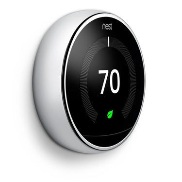 Google Nest 3rd Generation Learning Thermostat (Polished Steel) T3019US