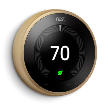 Google Nest 3rd Generation Learning Thermostat (Brass) T3032US