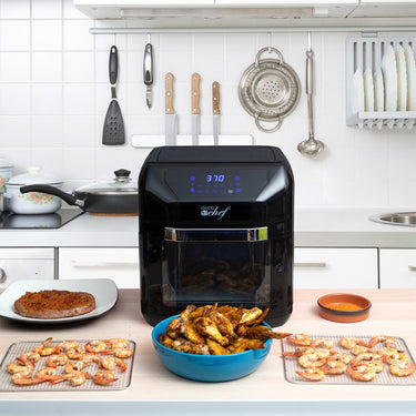 Deco Chef 7-in-1 Digital 10.5QT Air Fryer Convection Oven with Simple Touch Display, Black