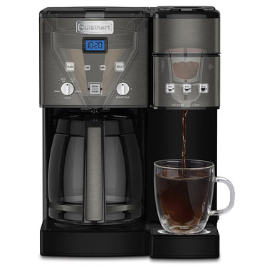 Cuisinart 12 Cup Coffeemaker and Single Serve Brewer - Black (SS-15BKS) REFURBISHED