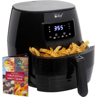 Deco Chef Digital 5.8QT Electric Air Fryer - Healthier & Faster Cooking - Black - Open Box