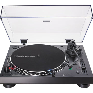 Audio-Technica Direct-Drive Turntable (Analog & USB) (Black) w/ Accessories Bundle