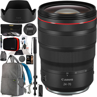 Canon RF 24-70mm F2.8L IS USM Lens for EOS R & RP Mirrorless Camera Pro Bundle