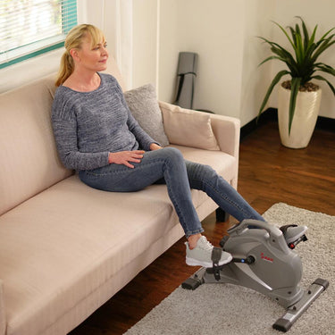 Sunny Health and Fitness SF-B0418 Magnetic Mini Exercise Bike with Digital Monitor and Level Resistance