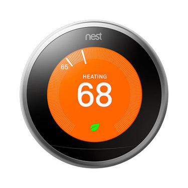 Google Nest Learning Thermostat (3rd Gen,Stainless Steel) + Thermostat Wall Plate Cover
