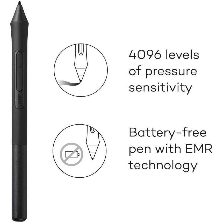 Wacom CTL6100WLK0 Intuos Creative Pen Tablet Bluetooth - Medium, Factory REFURBISHED