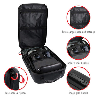Deco Gear Protective All-in-One Hard Travel Case Oculus Quest 2 VR Headset, Controllers
