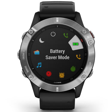 Garmin Fenix 6 Multisport GPS Smartwatch Silver w/Black Band +Fitness & Wellness Suite